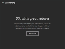 Tablet Screenshot of boomerangpr.com